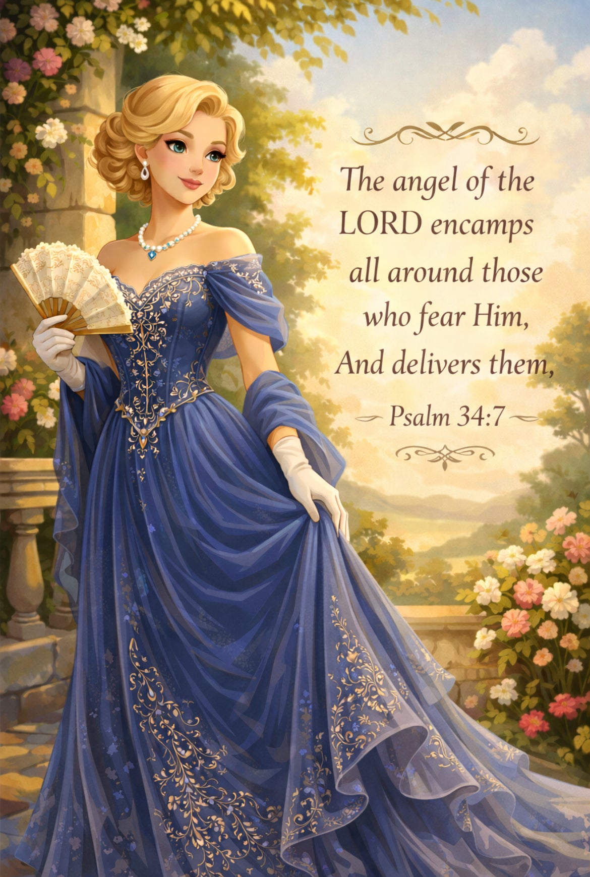 Psalm 34:7 with White Woman