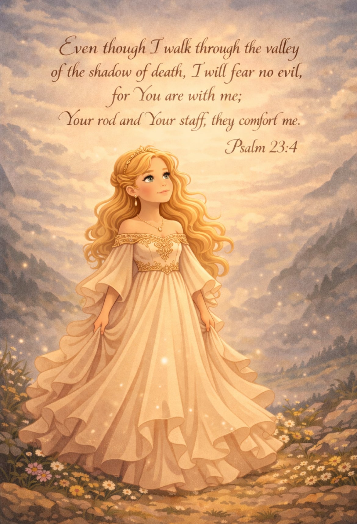 Psalm 23:4 with White Child